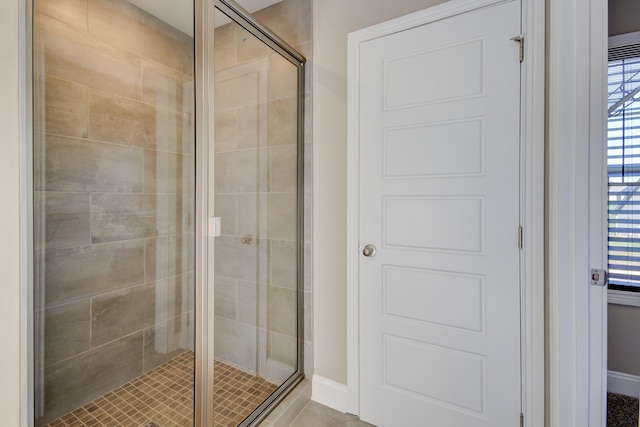 bathroom with walk in shower