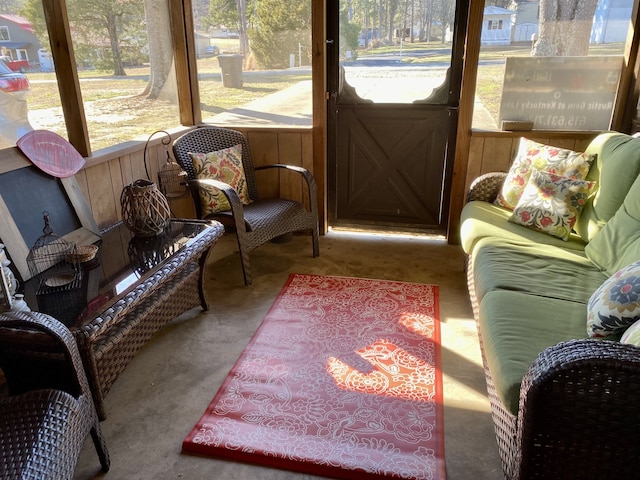 view of sunroom