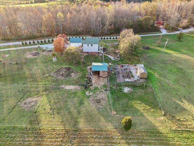 bird's eye view featuring a rural view