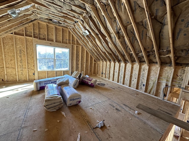 view of attic