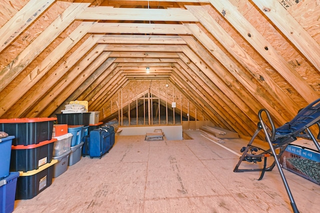 view of attic