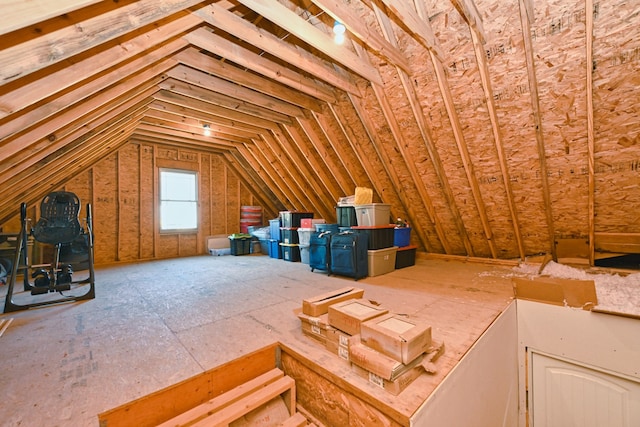 view of attic