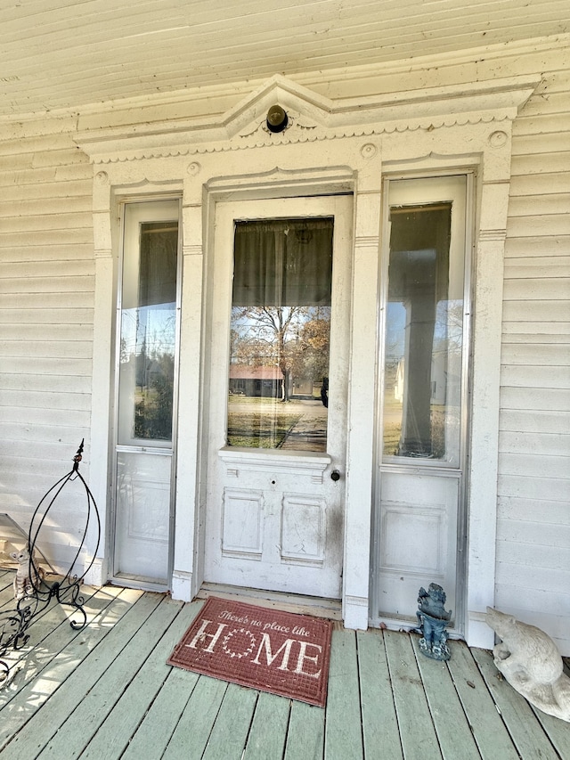 view of doorway to property