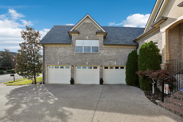 view of property exterior with a garage