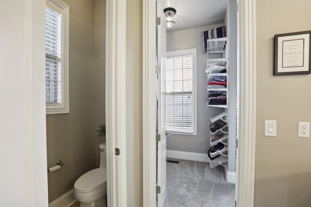 bathroom featuring toilet