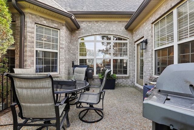 view of patio featuring grilling area