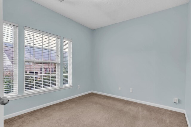 carpeted spare room featuring plenty of natural light