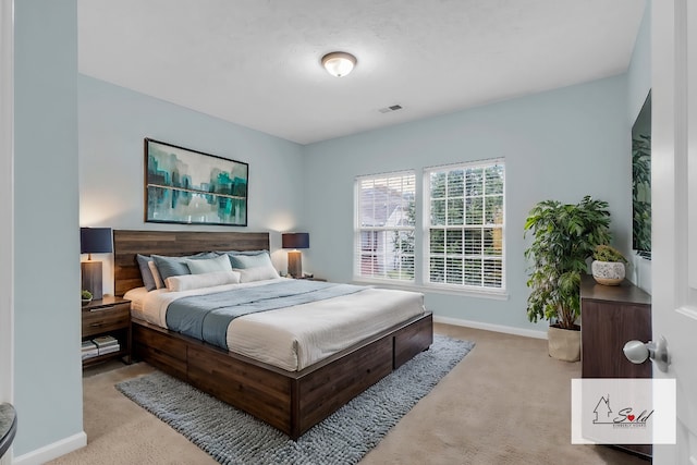 view of carpeted bedroom