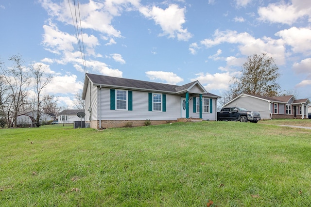 view of front of property with a front yard