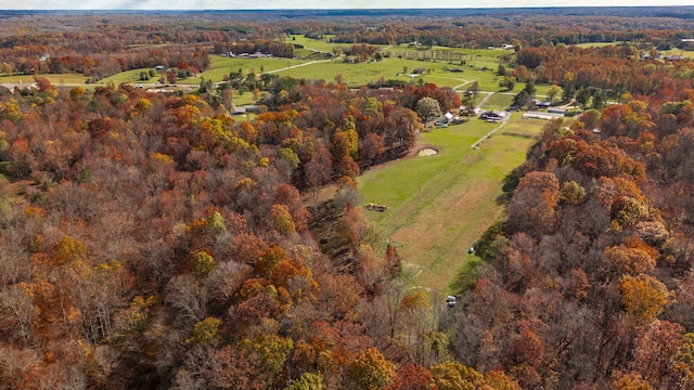 bird's eye view featuring a rural view