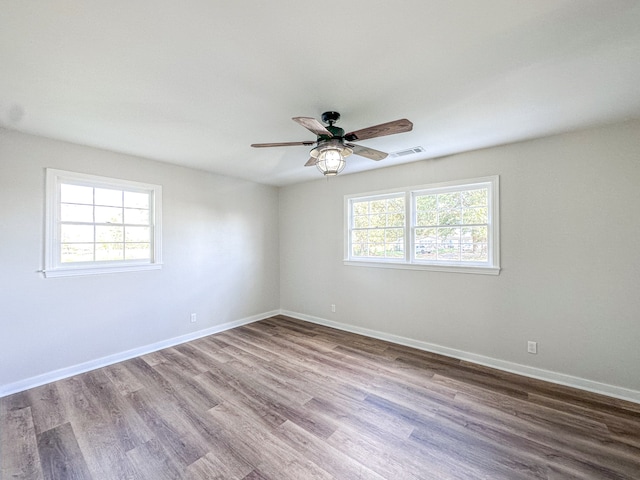 unfurnished room featuring light wood-type flooring