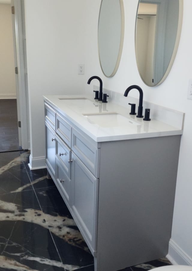 bathroom with vanity