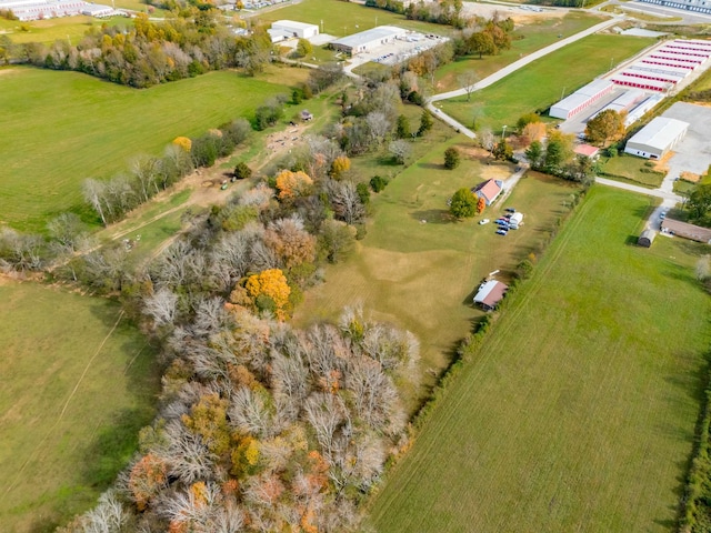 aerial view with a rural view