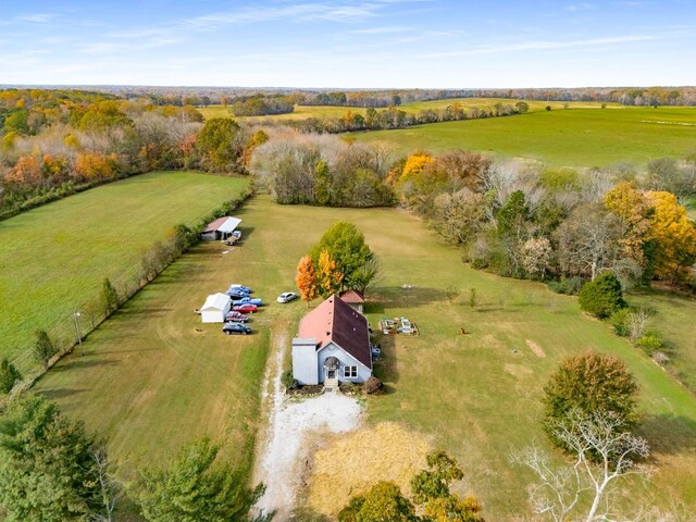 aerial view with a rural view