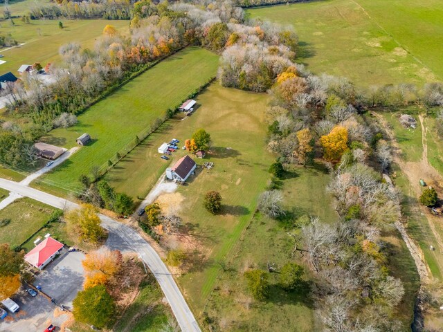 bird's eye view featuring a rural view