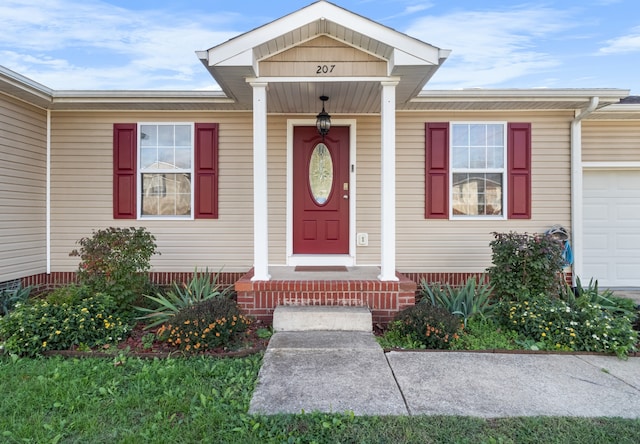 view of doorway to property