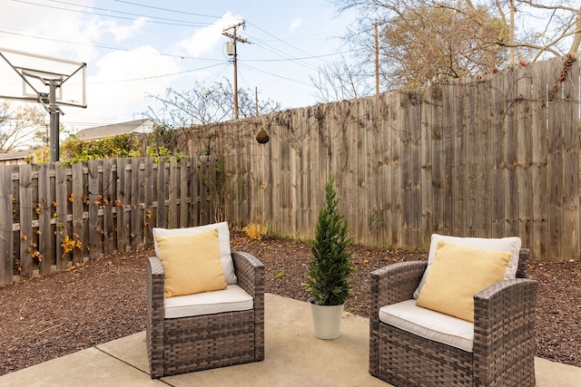 view of patio / terrace with fence