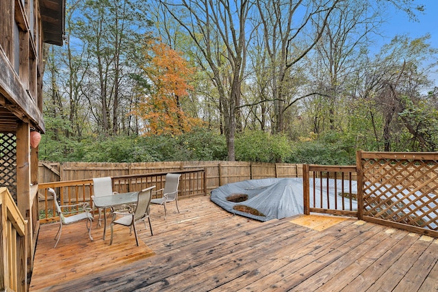 view of wooden deck