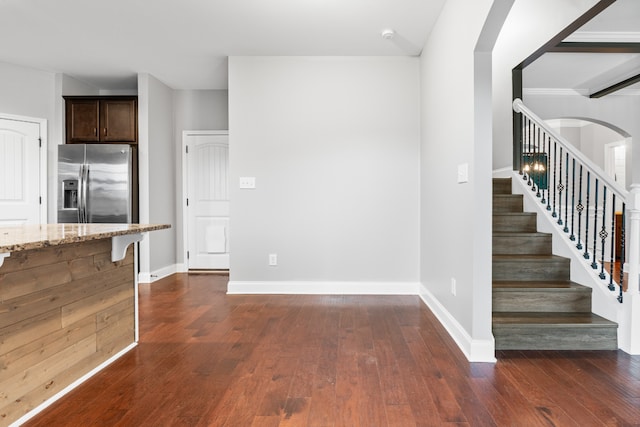 interior space featuring wood-type flooring