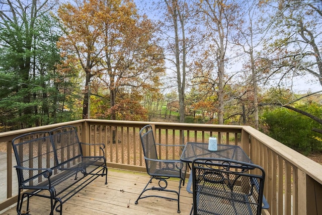 view of wooden terrace