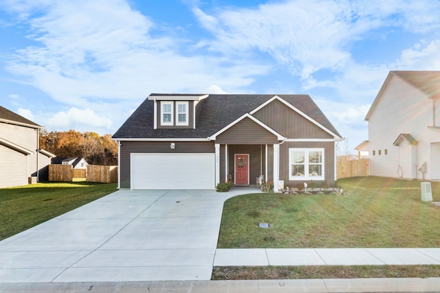 view of front of home with a front yard