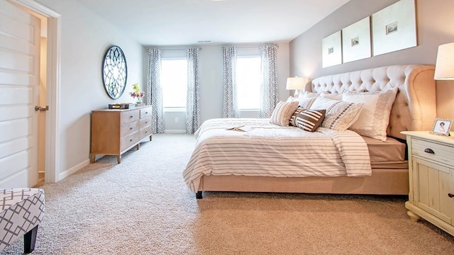 view of carpeted bedroom