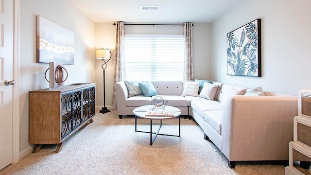 view of carpeted living room