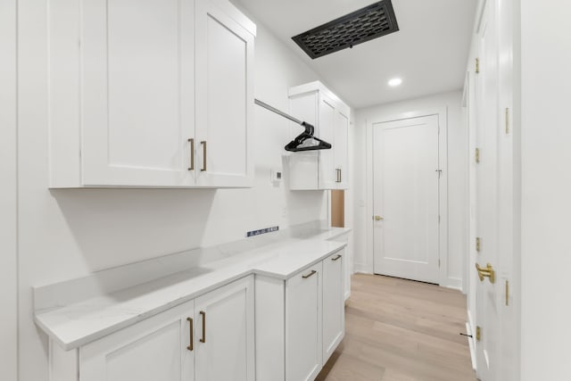 interior space featuring light hardwood / wood-style floors