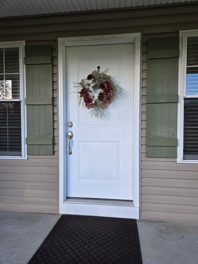 view of doorway to property