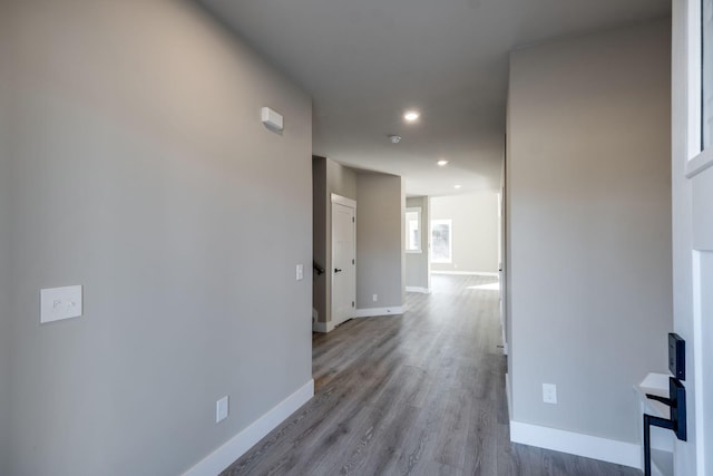 hallway featuring light hardwood / wood-style floors