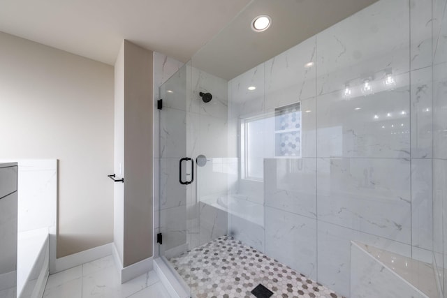 bathroom with an enclosed shower