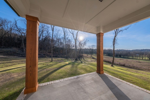 view of yard featuring a patio area