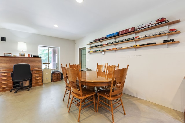 view of dining area