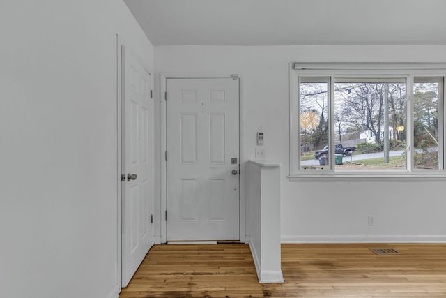 foyer featuring light hardwood / wood-style flooring