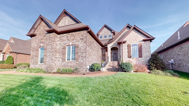 view of front of property with a front yard