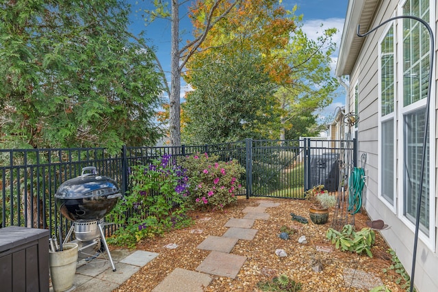 view of patio featuring area for grilling