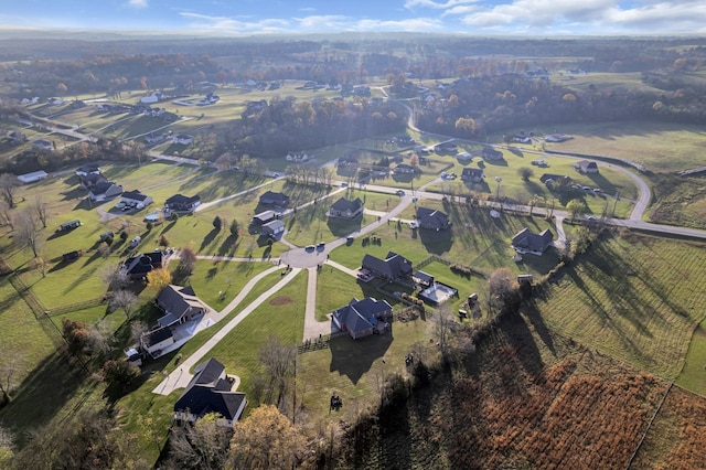 drone / aerial view with a rural view