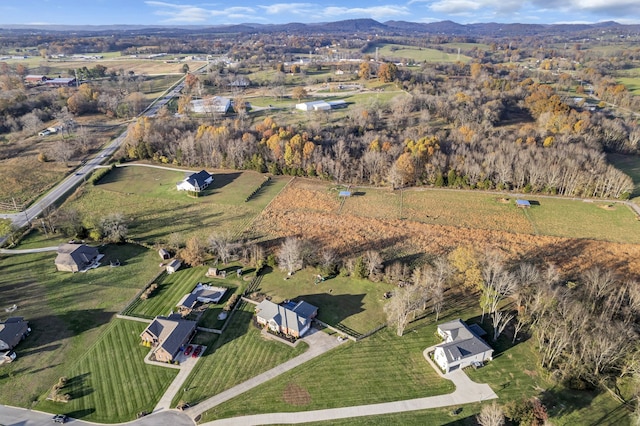 aerial view featuring a mountain view