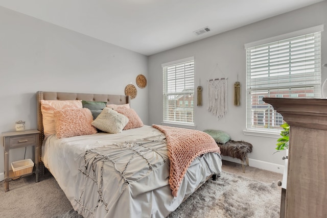 view of carpeted bedroom