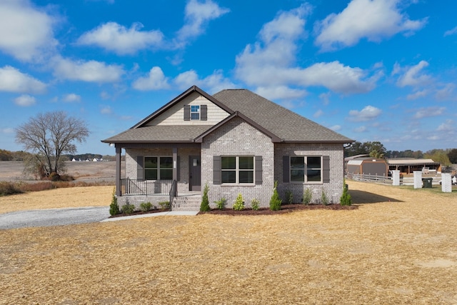 craftsman-style house with covered porch