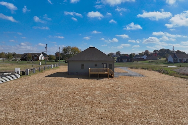 exterior space featuring a deck