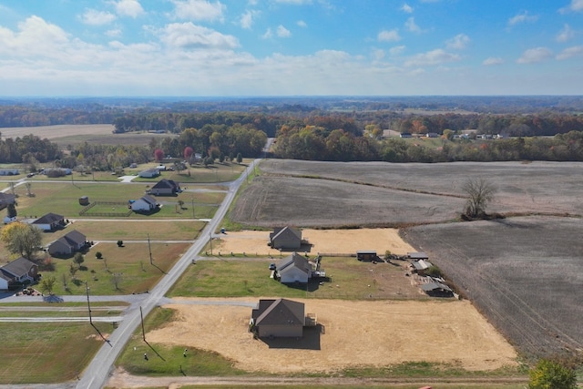 bird's eye view featuring a rural view