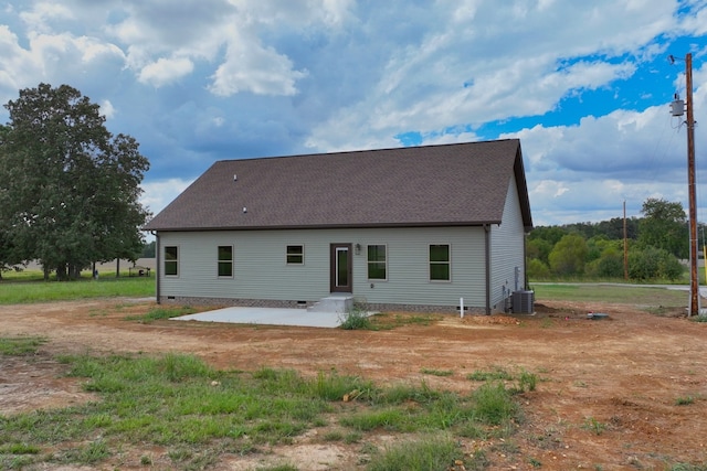 back of house with a patio area