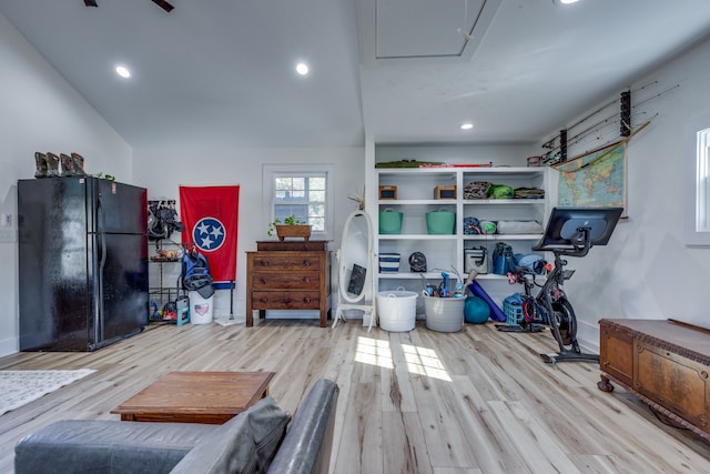 interior space featuring light wood-type flooring