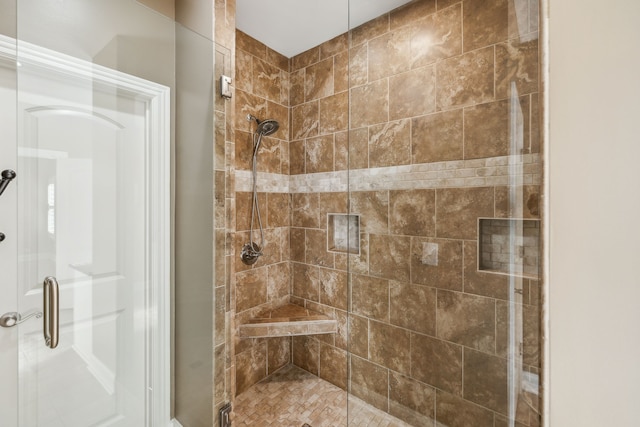 bathroom featuring walk in shower