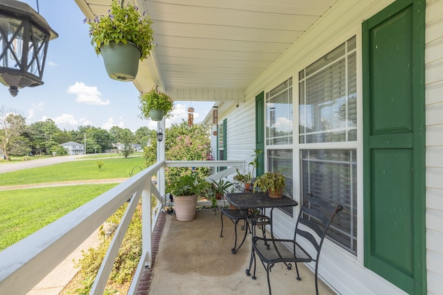 balcony with covered porch