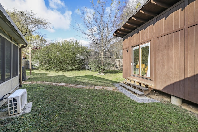 view of yard featuring ac unit