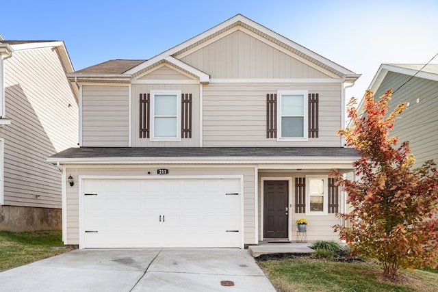 view of front of home featuring a garage