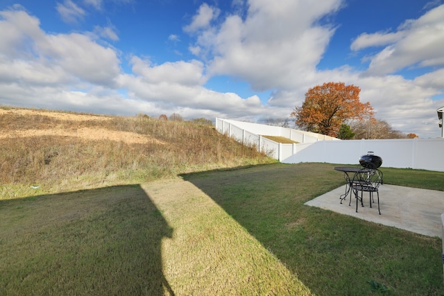 view of yard with a patio