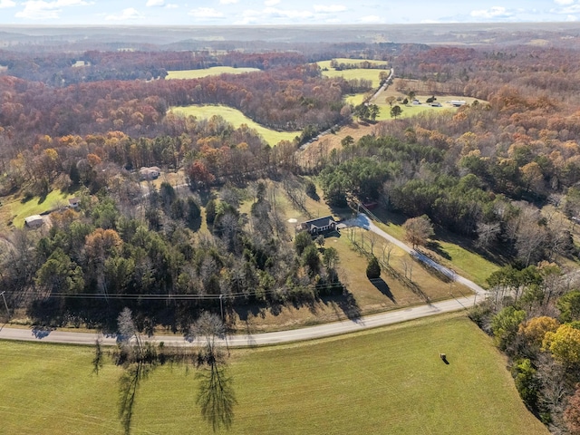 aerial view featuring a rural view